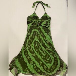 “vintage” BCBG tie-dye halter dress